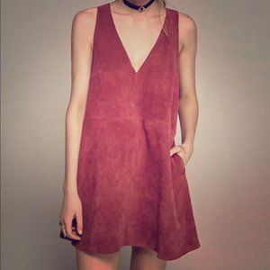 Pink suede Free People dress